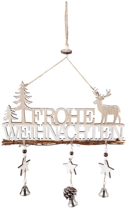 Dekohänger - Frohe Weihnachten - aus Holz - 30 x 55 cm