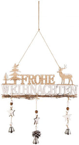Dekohänger - Frohe Weihnachten - aus Holz - 50 x 30 cm