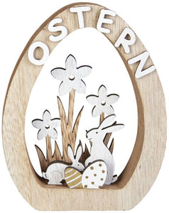 Osterei - aus Holz - 11 x 14 cm