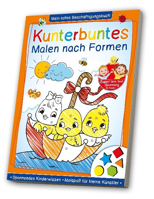 Kunterbuntes Malen nach Formen, ab 3 Jahren