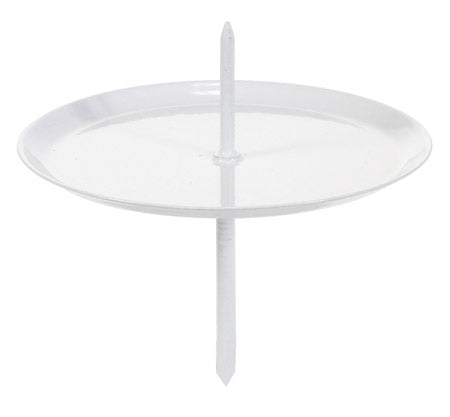 Kerzenhalter zum Stecken für Adventskranz, Metall 10x7cm weiß
