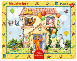 Rahmenpuzzle Die Lieben Sieben - In der Villa Siebenklein, 24 Teile, 3+