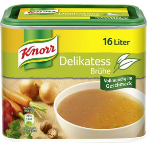 Knorr Delikatess Brühe in der Dose 329 g für 16 Liter / Caldo Knorr Delikatess, para 16 litros