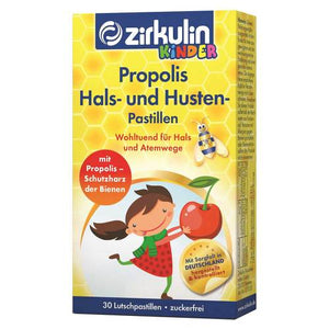 Zirkulin Propolis Hals- und Husten-Pastillen Kinder, Lutschpastillen / Pastillas de Propóleos para la garganta y la tos