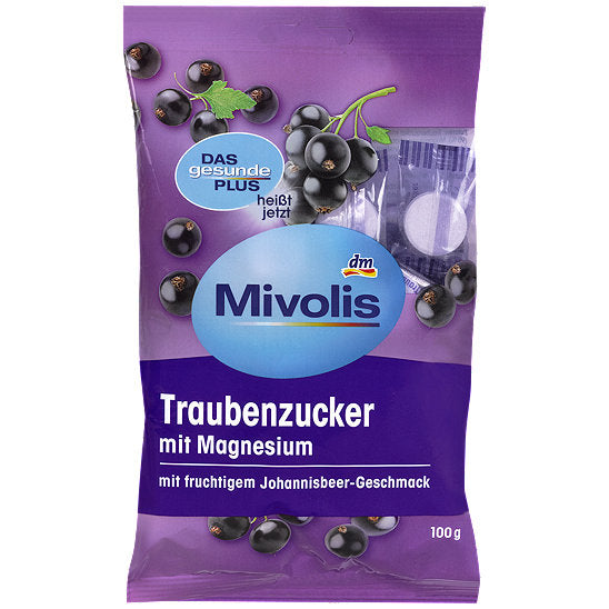 Mivolis Traubenzucker Johannisbeere mit Magnesium / Dextrosa con magnesio