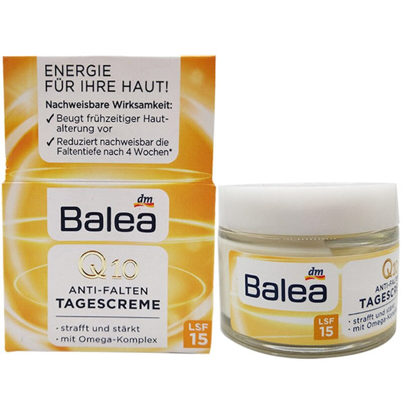 Balea Tagescreme Q10 Anti-Falten LSF15, 50 ml / Crema facial de día Q10 Antiarrugas