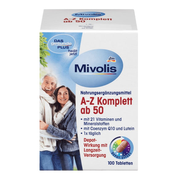 Mivolis Vitaminas A-Z Depot de 50, tabletas, 100 unidades, 148 g