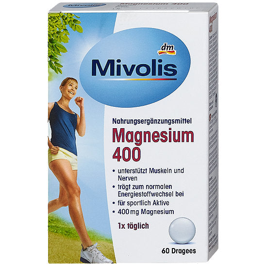 Mivolis Magnesium 400, 60 Dragees, 59,8 g / Magnesio 400, 60 unidades