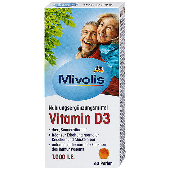 Mivolis Vitamin D3, Perlen 60 St. / Vitamina D3, 60 unidades