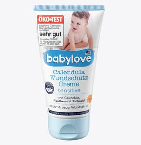 babylove - Wundschutzcreme sensitive Calendula, 75 ml / Crema protectora de calendula para bebés
