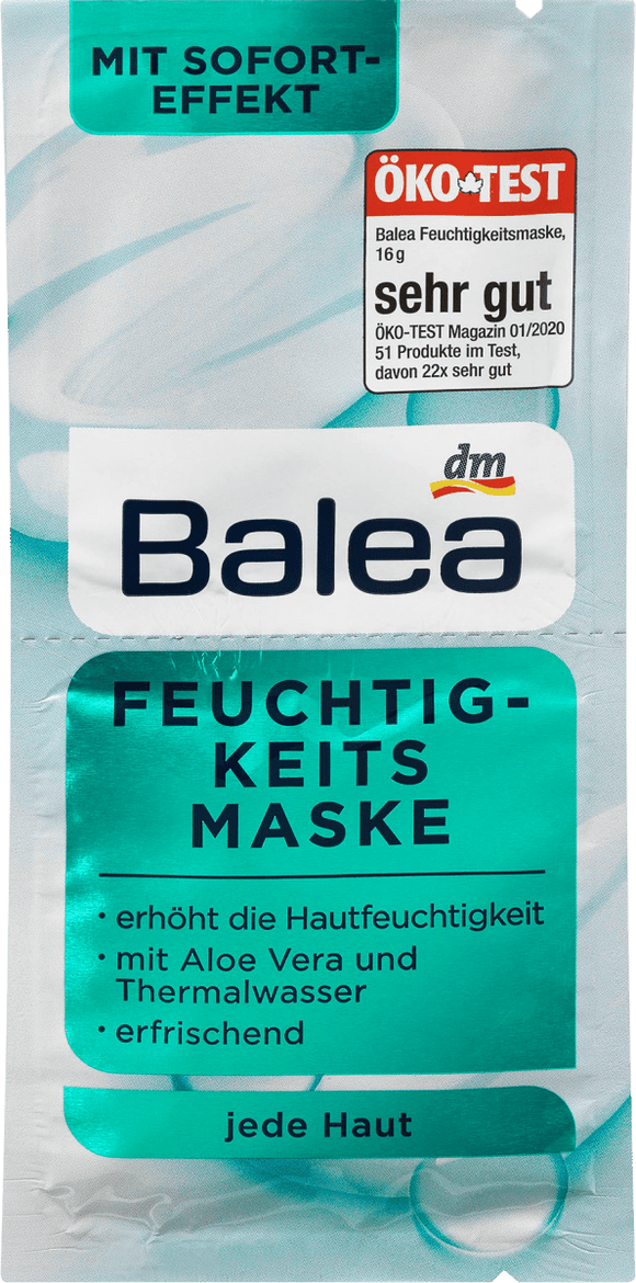 Balea Maske Feuchtigkeit / Mascarilla hidratante, 16 ml