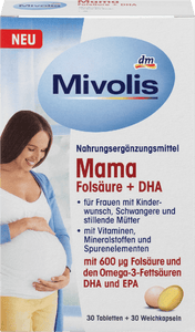 Mivolis Mama Folsäure + DHA, Tabletten / Vitaminas para Mama