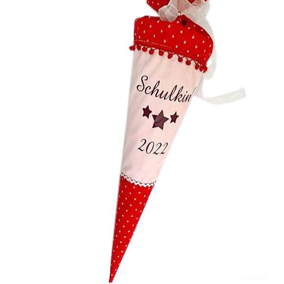 Schultüte aus Stoff 70cm / Cono escolar recubiertas en tela