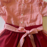 8-9 años (128 - 134cm) Traje alemán para niñitas, vestido tradicional bávara con delantal / Kinder Dirndl mit Schürze