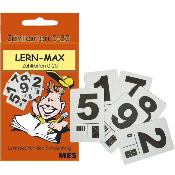 MES Lern Max Zählkarten Zahlenkarten Lernspiel 0-20