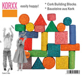 KORXX Bausteine aus Kork in Farbe  28tl.