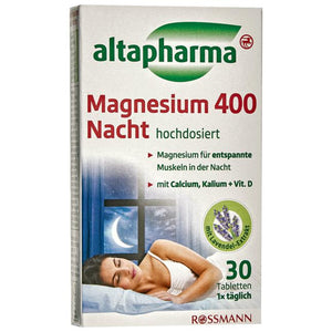 altapharma Magnesium 400 Nacht hochdosiert / Magnesio 400 noche dosis alta