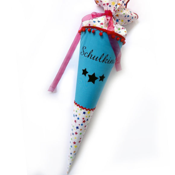 Schultüte aus Stoff 70cm / Cono escolar recubiertas en tela