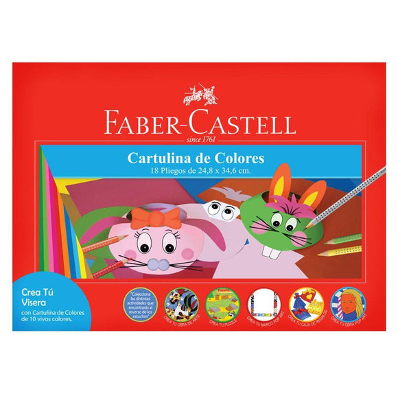 Faber Castell - Cartulina de colores, 18 hojas