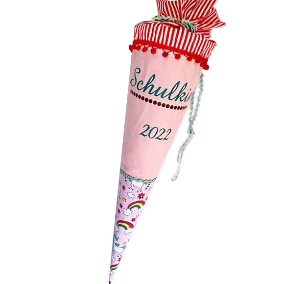 Schultüte aus Stoff 70cm / Cono escolar recubiertas en tela