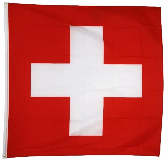 Bandera Suiza / Deutsche Flagge - Schweizer Fahne (90 x 90 cm)