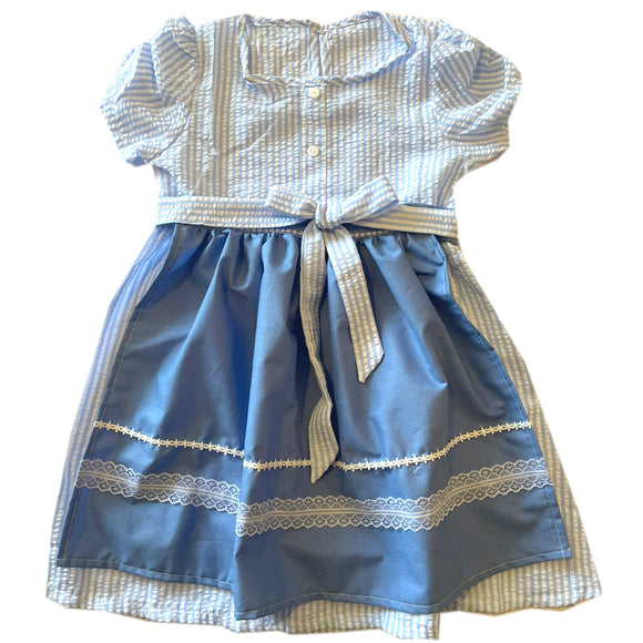 9 -10 años (134 - 140cm) / Traje alemán para niñitas, vestido tradicional bávara con delantal / Kinder Dirndl mit Schürze
