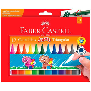Faber Castell - Rotulador Jumbo triangular x12 colores