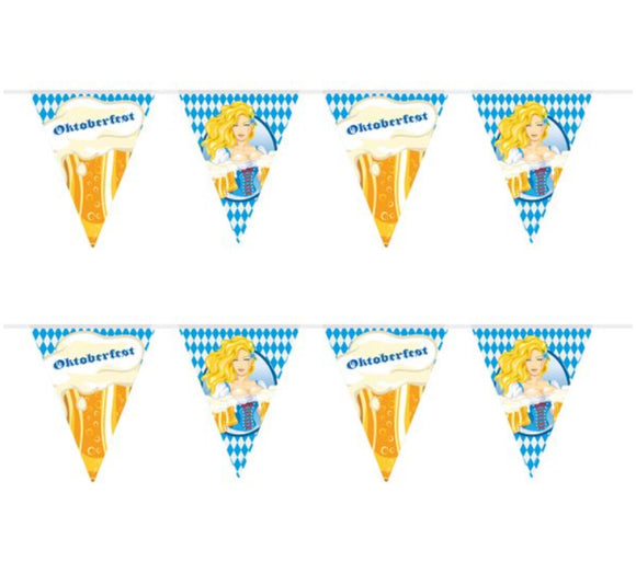 Girlande mit Flaggen, Oktoberfest 10 Meter / Girlanda para el Oktoberfest, 10 metros