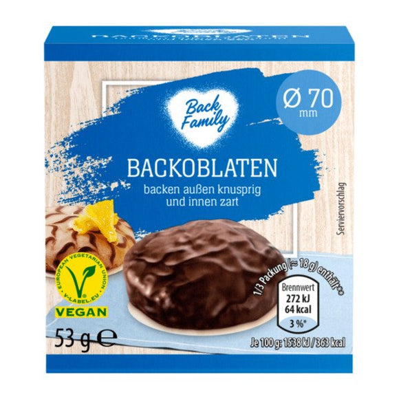 Backoblaten Ø: ca. 70 mm / Obleas para hornear, redondo