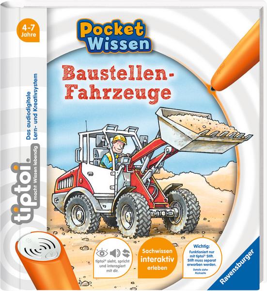 Tiptoi, Pocket Wissen - Baustellen-Fahrzeuge +4