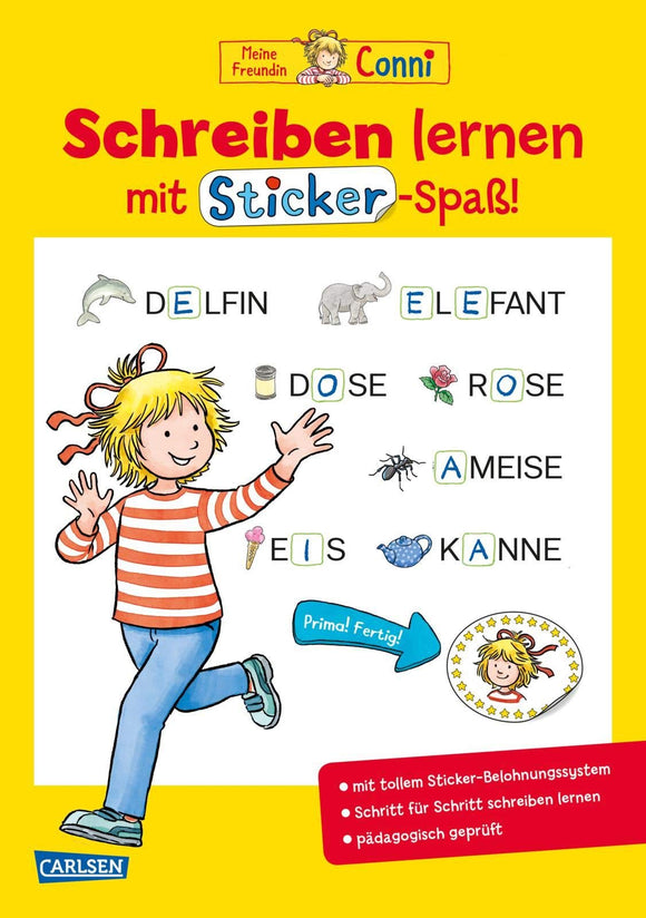 Conni Gelbe Reihe (Beschäftigungsbuch): Schreiben lernen mit Sticker-Spaß 5+