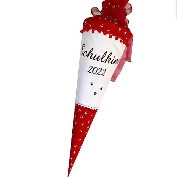 Schultüte aus Stoff 70cm / Cono escolar recubiertas en tela