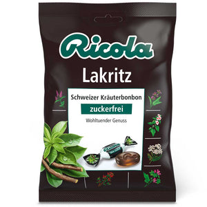 Ricola Bonbon, Lakritz, zuckerfrei, 75 g / Caramelo, regaliz, sin azúcar