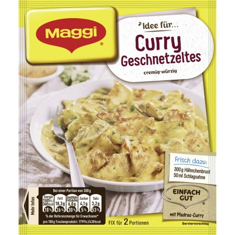 Maggi Idee für Curry Geschnetzeltes 41 g