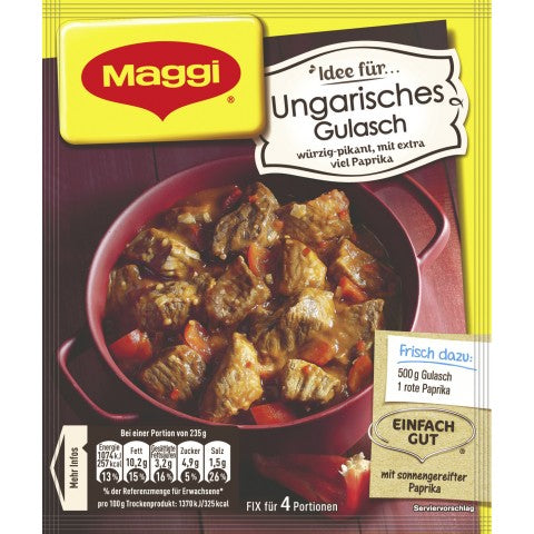 Maggi Idee für Ungarisches Gulasch / Mezcla de especias para gulash húngaro