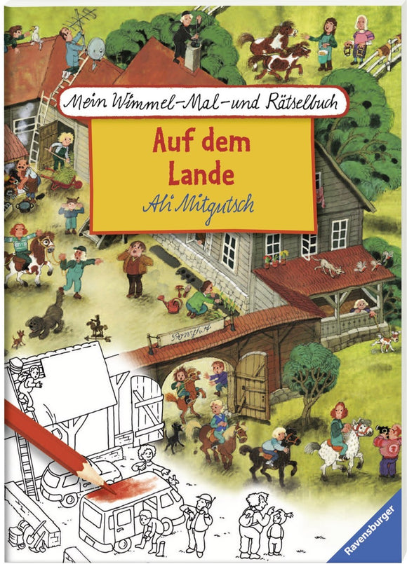 Ravensburger - Auf dem Lande - Mein Wimmel-Mal- und Rätselbuch, 4-7