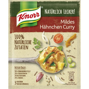 Knorr Natürlich Lecker Mildes Hähnchen Curry / Base de condimento para pollo al curry