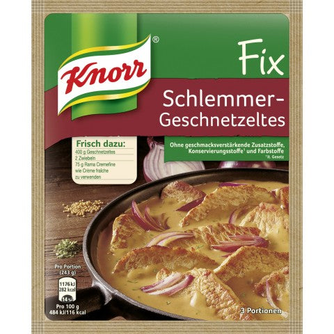Knorr Fix Schlemmer Geschnetzeltes 43 g / Base preparada para Loncheado