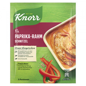 KNORR Fix Paprika-Rahm Schnitzel - Base Knorr salsa cremosa de pimentón para chuleta