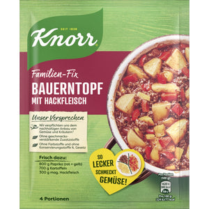 Knorr Fix für Bauerntopf mit Hackfleisch / Olla de granjero con carne picada