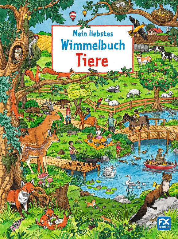 Mein liebstes Wimmelbuch Tiere, Pappbilderbuch, 2+