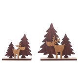 Alce y árbol de madera - Adorno navideño / Elch und Tannen aus Holz zum Stecken