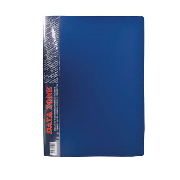 Carpeta plástica con archivador y bolsillo tamaño oficio - Clip file 712, azul