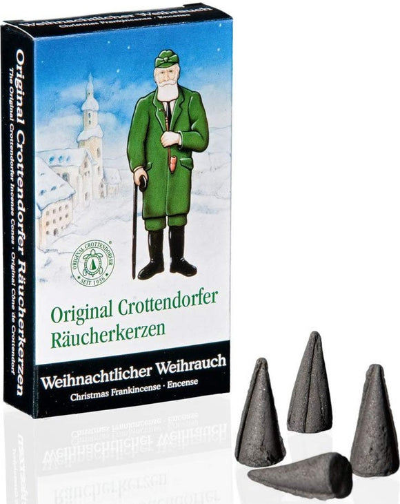 Original Crottendorfer Räucherkerzen Weihnachtlicher Weihrauch / Conos de incienso, incienso de Navidad