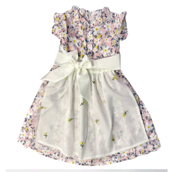 5 - 6 años (110-116cm) / Traje alemán para niñitas, vestido tradicional bávara con delantal / Kinder Dirndl mit Schürze