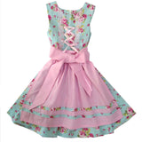 5 - 6 años (110 -116cm) / Traje alemán para niñitas, vestido tradicional bávara con delantal / Kinder Dirndl mit Schürze
