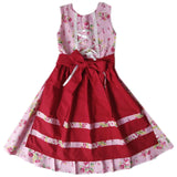 9 - 10 años (134-140cm) / Traje alemán para niñitas, vestido tradicional bávara con delantal/ Kinder Dirndl mit Schürze