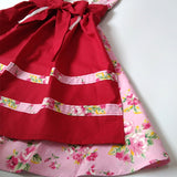 9 - 10 años (134-140cm) / Traje alemán para niñitas, vestido tradicional bávara con delantal/ Kinder Dirndl mit Schürze