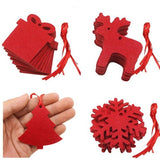 5x Colgantes de fieltro para navidad  / 5x Hängedeko Weihnachten aus Filz