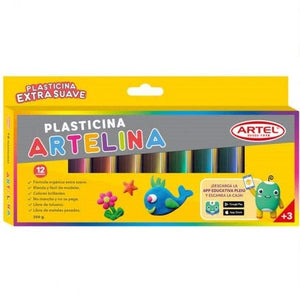 Plasticina Artelina 12 colores, Estuche con 12 colores